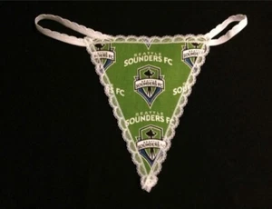 Womens SEATTLE SOUNDERS FC Soccer Mls Ball String Thong Panty Underwear - Picture 1 of 1