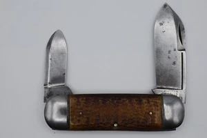Vintage HIBBARD SPENCER BARTLETT & Co. 2 blade Sunfish/Elephant Toenail Knife! - Picture 1 of 16