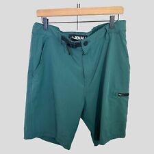 Denali Shorts Mens 36 Canvas Green Zipper Pockets Gorpcore Hiking Outdoors GUC