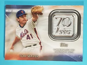 Patch commemorativa 2021 Topps 70° anniversario Tom Seaver Mets #70LP-TS - Foto 1 di 2