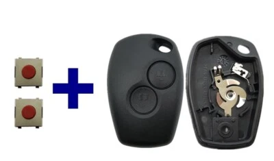 2Tasten Ersatz Schlüssel Gehäuse für Dacia Duster Sandero Logan + 2x Mikrotaster