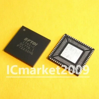 1 PCS FT2232HQ QFN-64 Dual High Speed USB to Multipurpose UART/FIFO IC Chip - Image 1 of 2