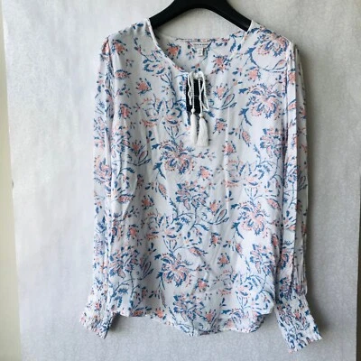 Lucky brand women Long Sleeve top Flower  100% Viscose Size: M - Image 1 of 4