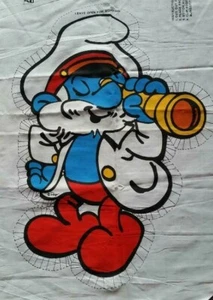 Vintage Papa Smurf Pillow Panel ~ Cut Sew Stuff ~ 12" x 17" ~ Doll, Pillow, Deco - Bild 1 von 2