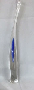 Very Tall Clear Sculpture w/ Blue - Picture 1 of 7
