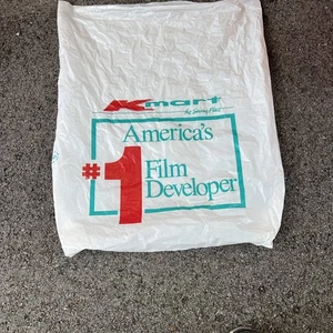 VINTAGE KMART THE SAVING PLACE #1 FILM DEVELOPER 11" X 9 1/4" SMALL PLASTIC BAG - Picture 1 of 2