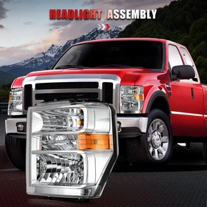For 2008-2021 Ford E150-E450 F650 F750 Truck Aero Chrome Headlights Left Sides - Picture 1 of 6
