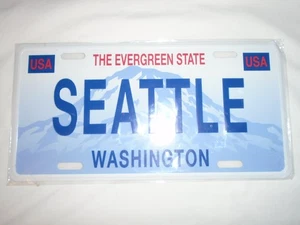 Targa Seattle Washington The Evergreen State Vanity - NUOVO - Foto 1 di 1