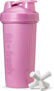 Fit & Fresh Shaker Bottle, Leak Proof Sports Blender Bottle for Protein Mix For  - Picture 1 of 7