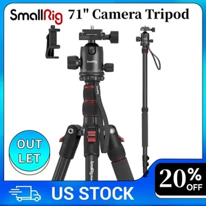 SmallRig 71" Treppiede e Monopiede per Fotocamera, 360°Testina a Sfera Carico utile Staccabile 33lb - Foto 1 di 12