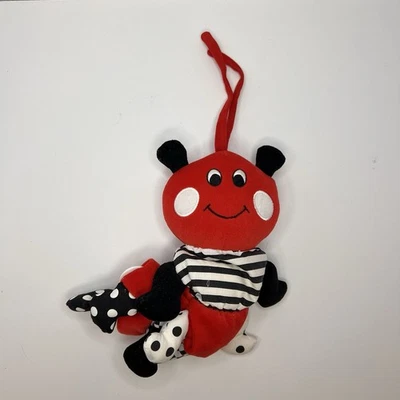Vintage Kids II Stuffed Plush Red White Black Musical Crib Pull Toy Caterpillar - Image 1 of 4