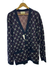 Cárdigan GUCCI 19SS patrón Argyle GG (grueso) lana L NVY total 553602-X usado - Imagen 1 de 6