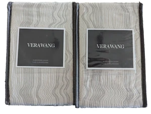 Vera Wang Marbled Embroidered European Pillow Sham 26x26 New in Package Set of 2 - Picture 1 of 8