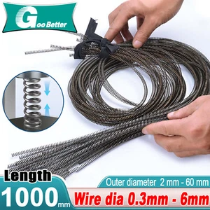 1000mm length Spring Stee Wire 0.3mm-6mm ,OD 6mm-60mm Compression Spring 1 Meter - Picture 1 of 80