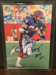 Tarjeta artística Thurman Thomas Auto Goal Line GLAC con inscripción con facturas de certificado de autenticidad Salón de la fama - Imagen 1 de 3
