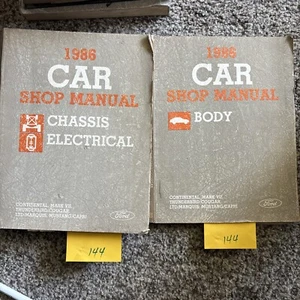 1986 CAR SHOP MANUAL CHASSIS ELECTRICAL Body Continental Mark VII Cougar Ford - Picture 1 of 6
