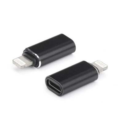 Adattatore Di Ricarica Usb-c To Lightinig Black Per Apple Iphone Ipad - Immagine 1 di 2