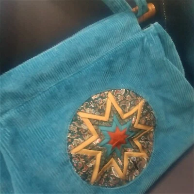 Bolso de hombro abierto de pana acolchado hecho a mano Abuela Cottage Core  Foto 1 de 4