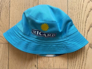 Bob Ricard Bleu Clair Réversible Logo Soleil Plage Pétanque Vintage Neuf OM - Picture 1 of 9
