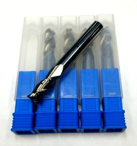 5/16" CARBIDE END MILL 3 FLUTE ROUGHER FINISHER LOT OF 5 CNC CUTTING TOOL - Picture 1 of 4