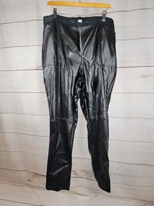 KARL LAGERFELD Waistband Croc Faux Leather Leggings Pants New XL #B63 - Picture 1 of 7
