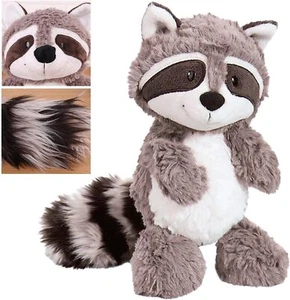 Gray Raccoon Plush Toys Cute Soft Stuffed Animals Doll Pillow Birthday Gifts NEW - Picture 1 of 16