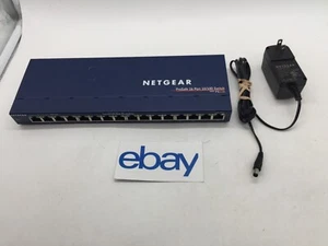NETGEAR 16 Port 10/100 Mbps Switch FS116 w/ Power Supply FREE S/H - Picture 1 of 5