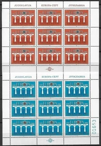 Jugoslavia 1984 Yvert 1925/26 Mini Foglio Europa CEPT MNH VF - Foto 1 di 1