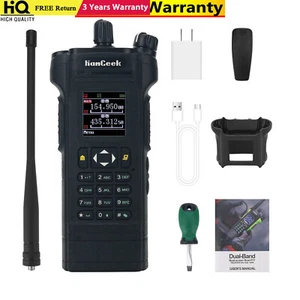 HAMGEEK APX-8000 12w Dual Band Radio VHF UHF Walkie Talkie w/ Dual PTT Duplex - Picture 1 of 16
