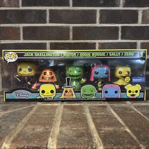 Funko Pop 5 Pck Blacklight Nightmare Before Christmas Walmart Exc Minor Damage - Picture 1 of 2