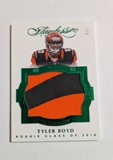 2016 Panini Flawless Tyler Boyd Rookie Player Worn 3 CLR Relic #"d /5 Bengals 