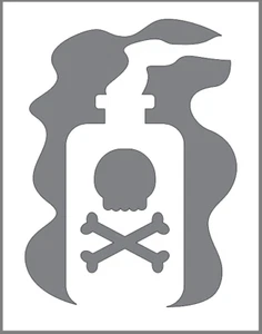 4"x5" Clear Plastic Stencil - Poison (SD12) - Picture 1 of 2