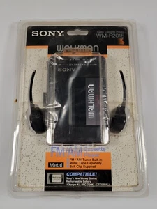 Vintage Sony Walkman WM-F2015 FM/AM Radio Cassette Player Black (New in Box) VTG - Picture 1 of 11