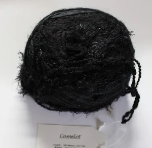 Hilo de diseñador Camelot negro 31 % nailon 30 % lana 27 % acrílico 10 % mohair 327 yardas - Imagen 1 de 5