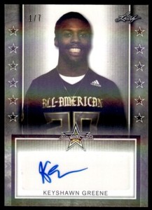 Keyshawn Greene 2020 Leaf Army All American Tour Auto Shimmer 1/7