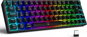 Gaming Tastatur RGB Mechanische Tastatur Kabellos QWERTZ Gamer Setup 2,4G C329 - Bild 1 von 8