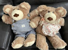 Xavier Roberts Furskins Teddy Bears Set 2 Overalls And Apron