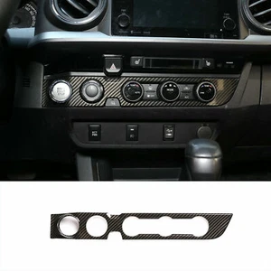Carbon Fiber ABS Air Condition Adjust Button Cover Fit For T@yota T@coma 2016-20 - Foto 1 di 10