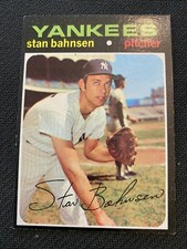 1971 Topps Baseball Card # 184 Stan Bahnsen YANKEES