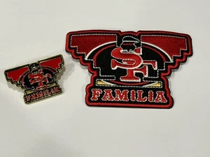 San Francisco 49ers Premium Lapel Pin  And Iron On Patch SET - Free Shipping - Picture 1 of 1