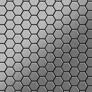 Mosaico azulejo macizo metal acero inoxidable marino cepillado gris 1,6mm miel-S-S-MB - Imagen 1 de 5