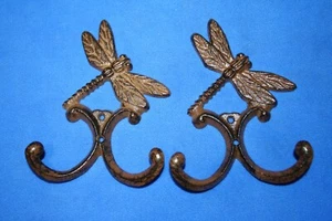 Cast Iron Dragonfly Wall Hooks 6", Volume Priced, H-59 - Picture 1 of 6
