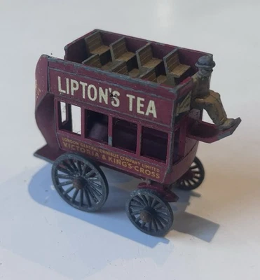 Vintage 1960s Matchbox Lesney Models Of Yesteryear No. 12 Lipton’s Tea Horse Bus - Image 1 of 3