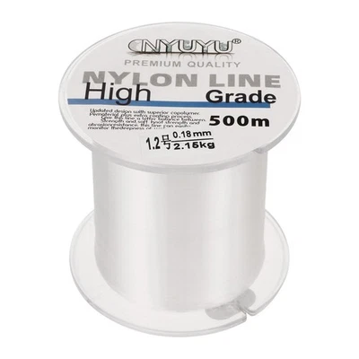 1640FT/547Iarde 5lb Nylon Pesca Lenza,1.2# Monofilamento Corda Filo,Trasparente - Immagine 1 di 4