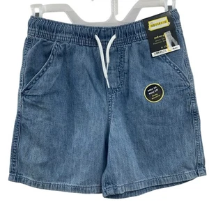 New Cat & Jack Kids XXL (16/18) 100% Cotton Denim Jean Pull On Elastic Shorts - Picture 1 of 4