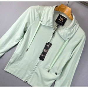 Neu mit Etikett Kardashian Kollection Sears Signature Kapuzenjacke mit Reißverschluss Damengröße M grün - Bild 1 von 12