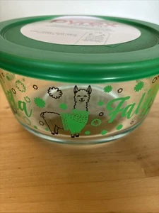 Pyrex Navidad Fa La Llama 4 Tazas Cuenco con Tapa Verde - Imagen 1 de 8