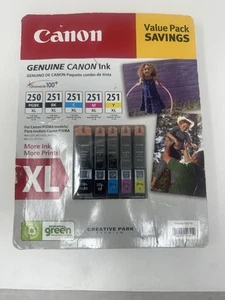 Genuine Canon 250xl Black & 251XL Black & Color Ink Cartridges NEW / SEALED - Bild 1 von 3