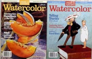 American Artist Watercolor Magazines - Lot of 3 - Picture 1 of 2