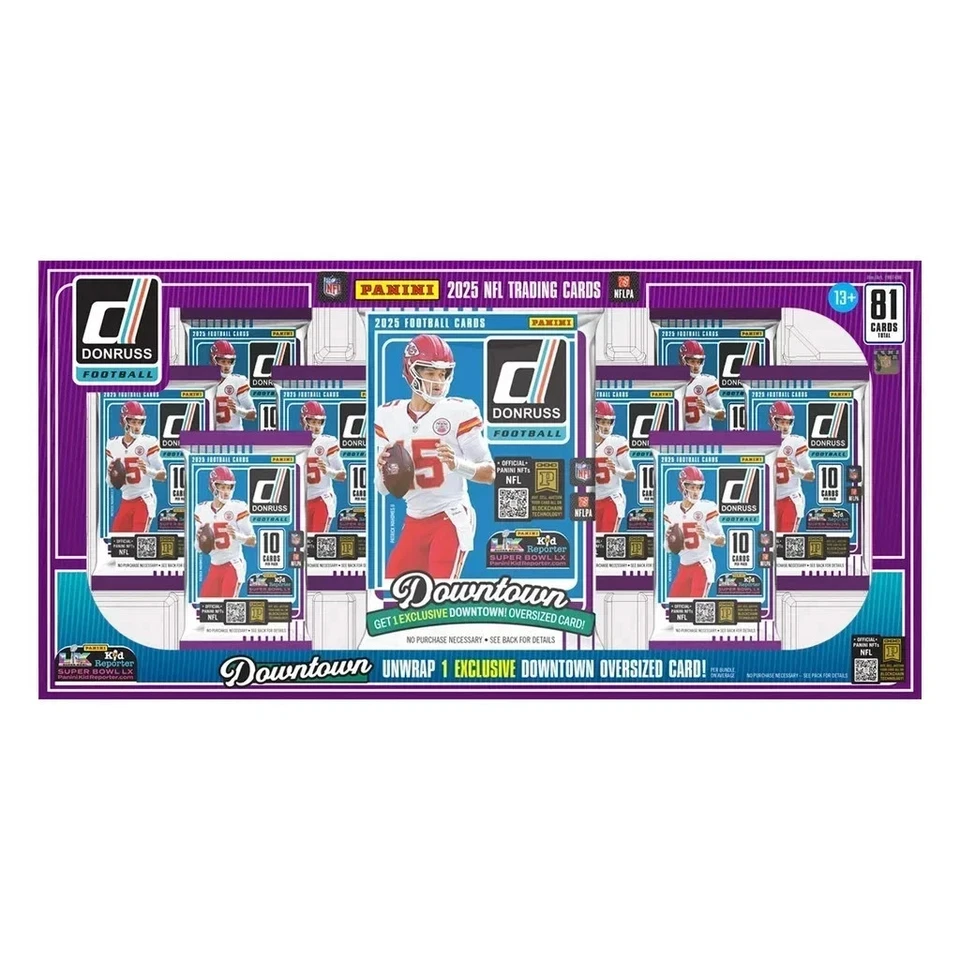 2025 Donruss NFL 足球 Costco 捆绑出售物品盒密封超大市中心!! — 第 1/1 张图片